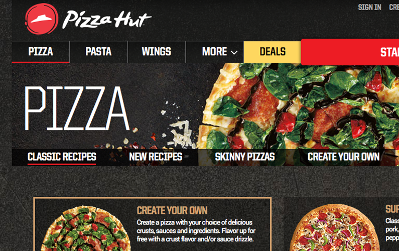 pizzahut screenshot