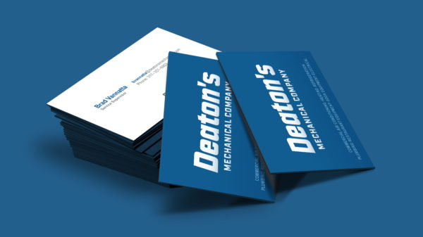 silver business card mockup