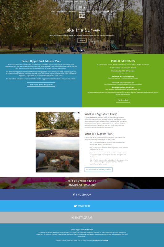 Broad Ripple Park | Web Design Sample | Roundpeg | Indianapolis