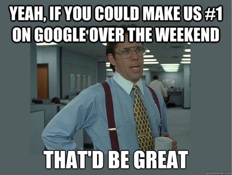 Office Space movie meme about Google Search Console