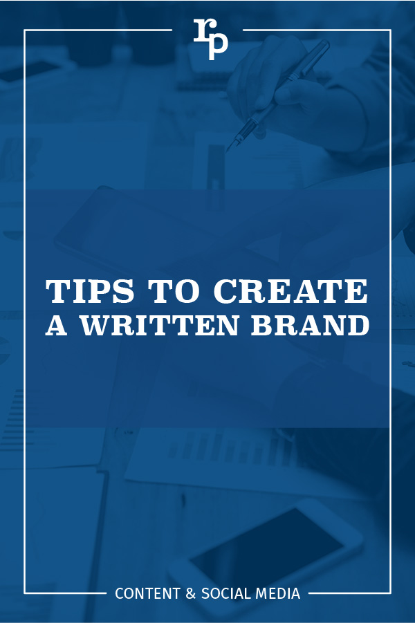 create a written brand