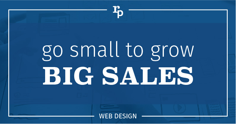 go small to grow big sales web2 landscape blue