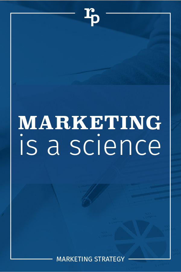 marketing is a science strategy1 pin blue